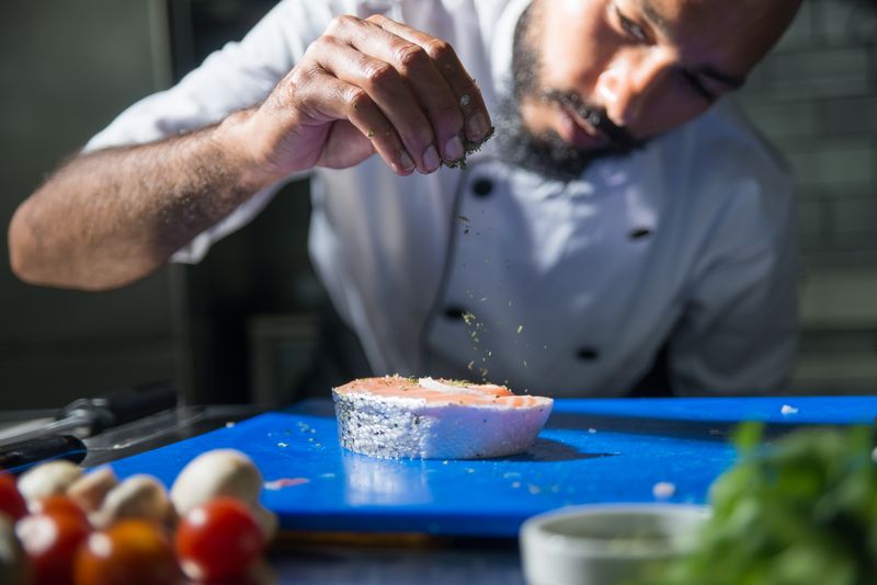 Chopt kitchen with fresh ingredients being prepared